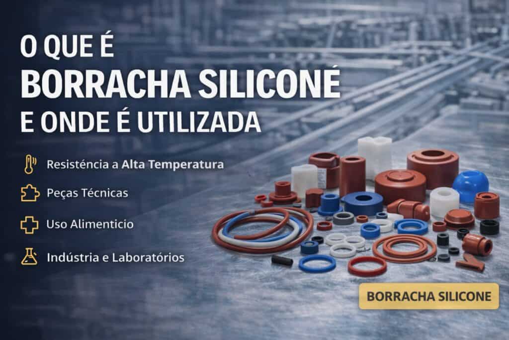 Peças técnicas em borracha silicone utilizadas em aplicações industriais, alimentícias e alta temperatura