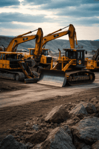 Equipamentos pesados de mineração representando setor atendido pela ADGI Proquiminas